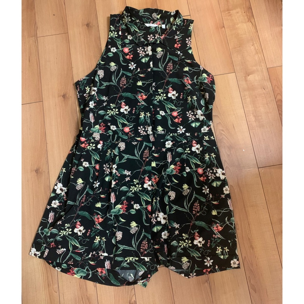 Black Floral Romper